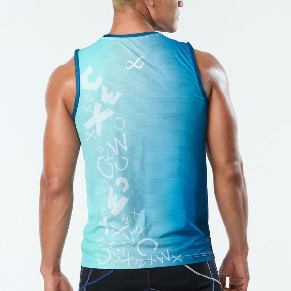 CW-X Outerwear Men เสื้อออกกำลังกายแขนกุด ผู้ชาย รุ่น IC6296 สี TQ