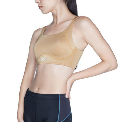 CW-X Sports Bra บราออกกำลังกาย แบบสวมหัว รุ่น IC4177 สีเหลืองทอง (YG)