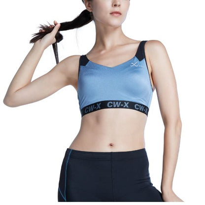 CW-X Sports Bra บราออกกำลังกาย แบบ 3 ตะขอ รุ่น IC4178 สีฟ้าออกน้ำเงิน (LB)