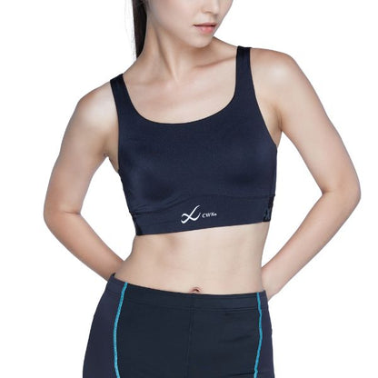 CW-X Sports Bra บราออกกำลังกาย แบบ 2 ตะขอ รุ่น IC4179 สีดำ (BL)