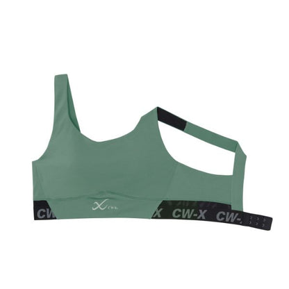 CW-X Sports Bra บราออกกำลังกาย แบบ 2 ตะขอ รุ่น IC4179 สีเขียวออกเทา (GV)