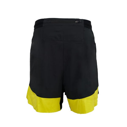 CW-X Outer Short Men, men's running shorts, model IC5201, black and yellow (GR)