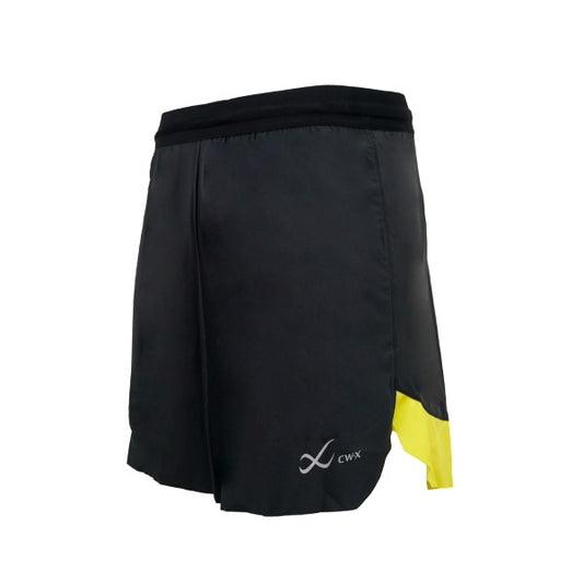 CW-X Outer Short Men, men's running shorts, model IC5201, black and yellow (GR)