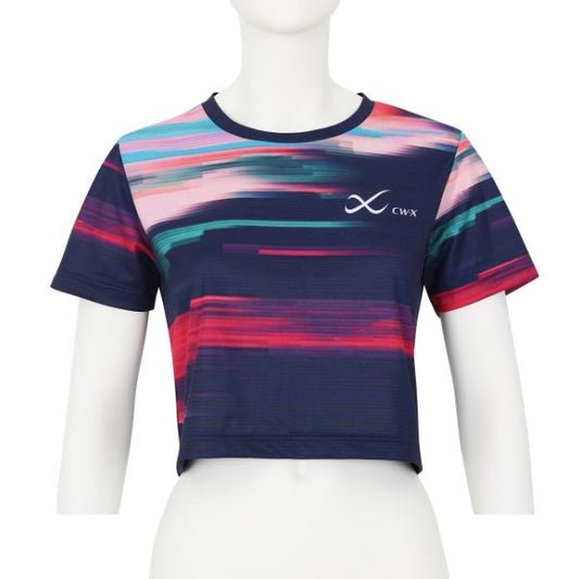 CW-X Outerwear Women เสื้อครอปออกกำลังกาย ผู้หญิง รุ่น IC6186 สีน้ำเงิน (BU)