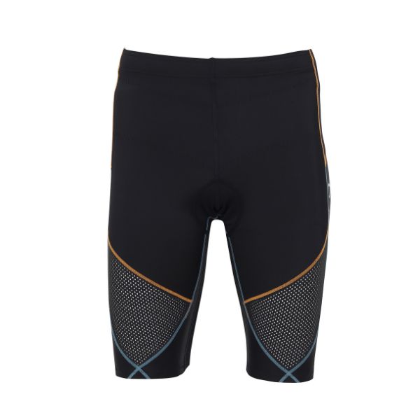 CW-X Stabilyx Ventilator Tri-Shorts Compression Tight Men, men's compression pants, model IC925T, blue-green (TQ)